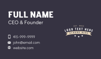 Vintage Star Wordmark Business Card Image Preview