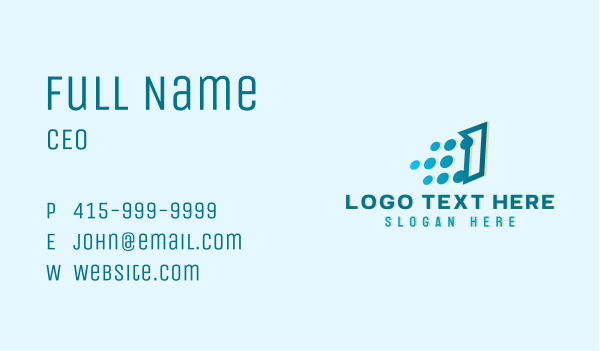 Modern Tech Letter I Business Card Design Image Preview