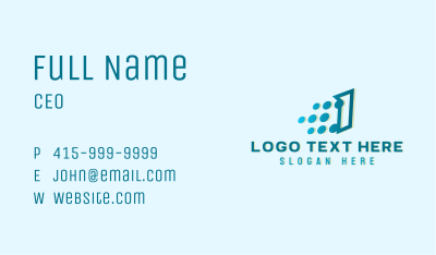 Modern Tech Letter I Business Card Image Preview