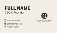 Professional Creative Studio Letter Q Business Card Design