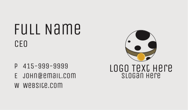Pet Collar Veterinary Business Card Design Image Preview