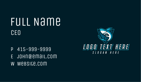 Shark Gaming Esports Business Card Design Image Preview