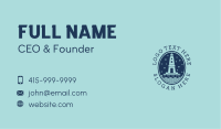 Blue  Lighthouse Tower Business Card Image Preview