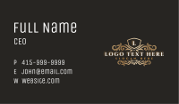 Elegant Crest Ornament Business Card Image Preview