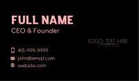 Luxurious Feminine Wordmark Business Card Design