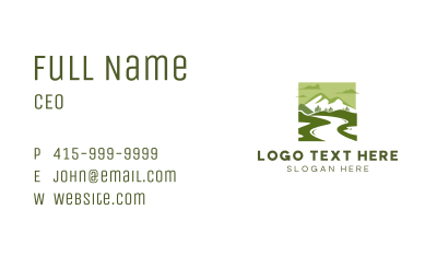 Lake Mountain Adventure Business Card Image Preview
