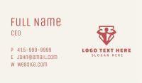 Red Shield Weightlifter Business Card Image Preview