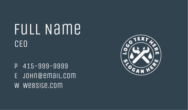 Plumber Wrench Repair Business Card Design Image Preview