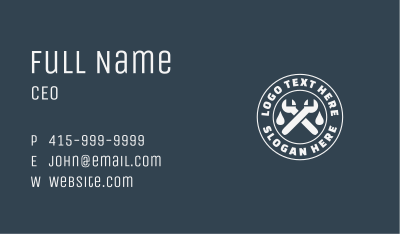 Plumber Wrench Repair Business Card Image Preview