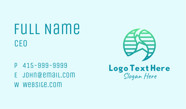 Natural Water Stream Business Card Design Image Preview