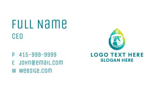 Home Spray Cleaner Business Card Design Image Preview