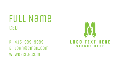 Green Spade M Business Card Image Preview