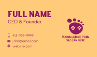 Purple Foot Step Controller Business Card Design