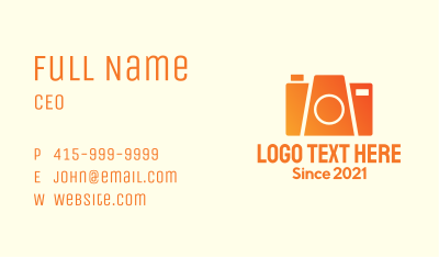 Gradient Digital Camera  Business Card Image Preview