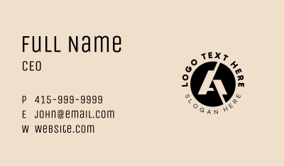 Creative Professional Letter A Business Card Image Preview