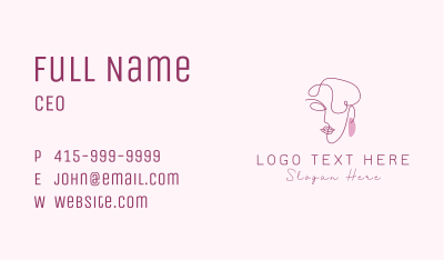 Female Earrings Jeweler Business Card Image Preview