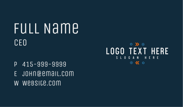 Professional Digital Wordmark Business Card Design Image Preview