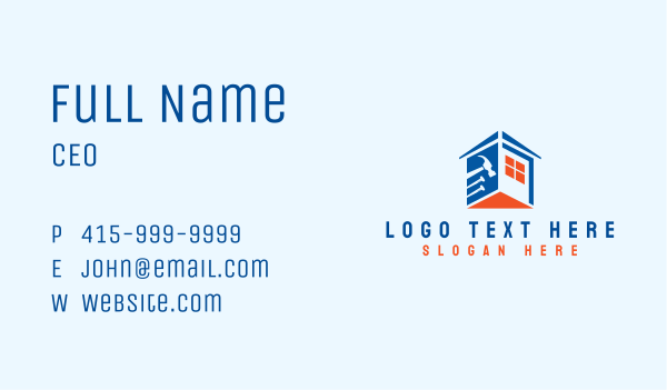 House Carpentry Maintenance Business Card Design Image Preview