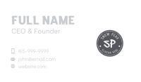 Gray Circle Graffiti Business Card Image Preview