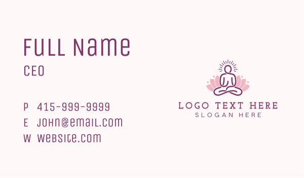 Yoga Meditation Spa Business Card Design Image Preview