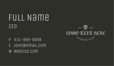 Classic Gothic Wordmark Business Card Image Preview