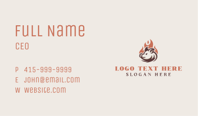 Roast Pig Grill Business Card Image Preview