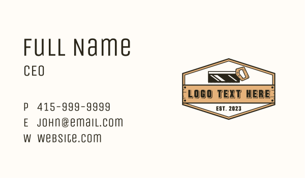 Backsaw Tool Woodwork Business Card Design Image Preview