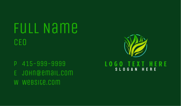 Lawn Grass Landscape Business Card Design Image Preview
