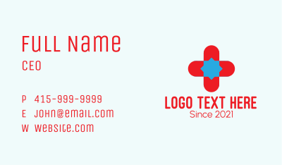 Medical First Aid Cross  Business Card