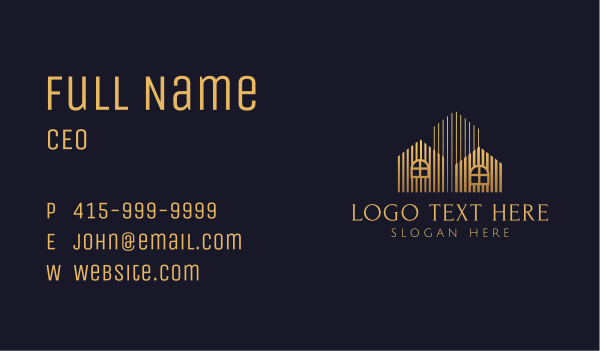 Gold Premium Housing Business Card Design Image Preview