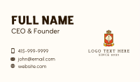Royal Peacock Shield Banner Business Card Image Preview