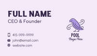 Purple Sparrow Bird  Business Card Image Preview