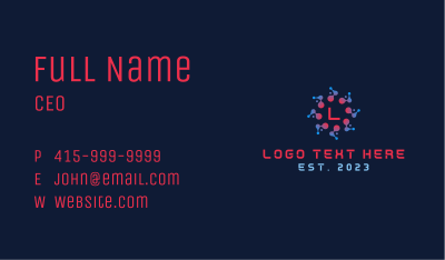 Science Chemistry Atom Lettermark Business Card Image Preview