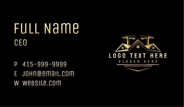 Hammer Roof Maintenance Business Card Design Image Preview