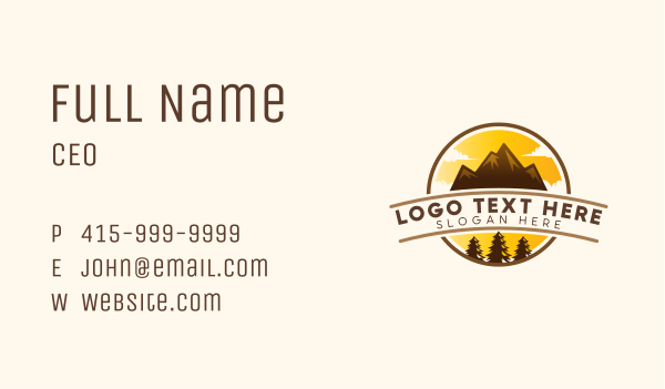 Peak Mountain Nature Business Card Design Image Preview