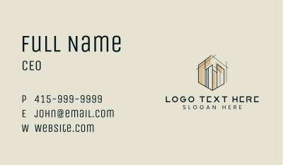 Hexagon Building Architecture Design Business Card Image Preview