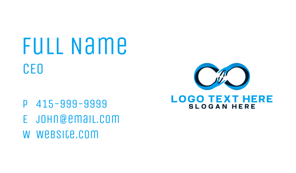 Blue Infinity Care Business Card Design Image Preview