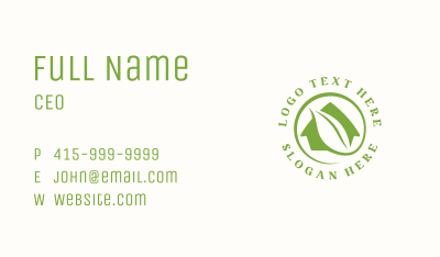 Eco Leaf House Business Card Image Preview