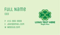 Fancy Clover Leaf Business Card Image Preview