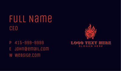 Fire Pork Barbecue Business Card Image Preview