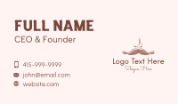 Brown Mustache Man Business Card Design