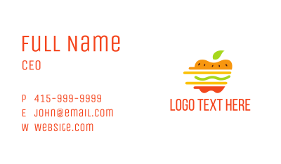 Healthy Fresh Burger Business Card Image Preview