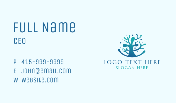 Aquatic Nature Coral Reef Business Card Design Image Preview