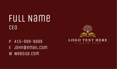 Tree Reading Publishing Business Card Image Preview