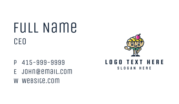  Gelato Boy Mascot Business Card Design Image Preview