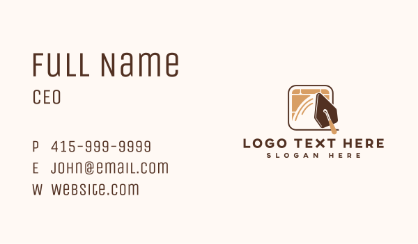 Trowel Plaster Masonry Business Card Design Image Preview