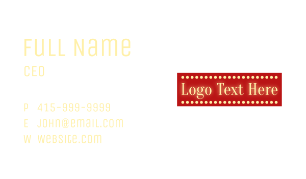 Broadway Sign Wordmark  Business Card Design Image Preview