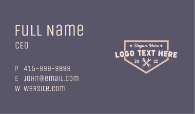 Handyman Wrench Repair Business Card Image Preview