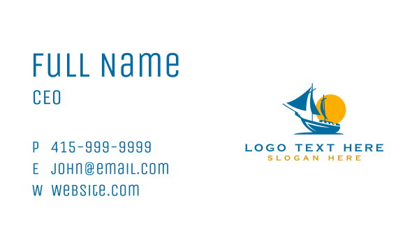 Yacht Travel Cruise Business Card Design Image Preview