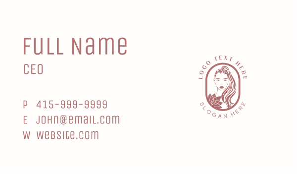 Woman Hair Fashion Business Card Design Image Preview